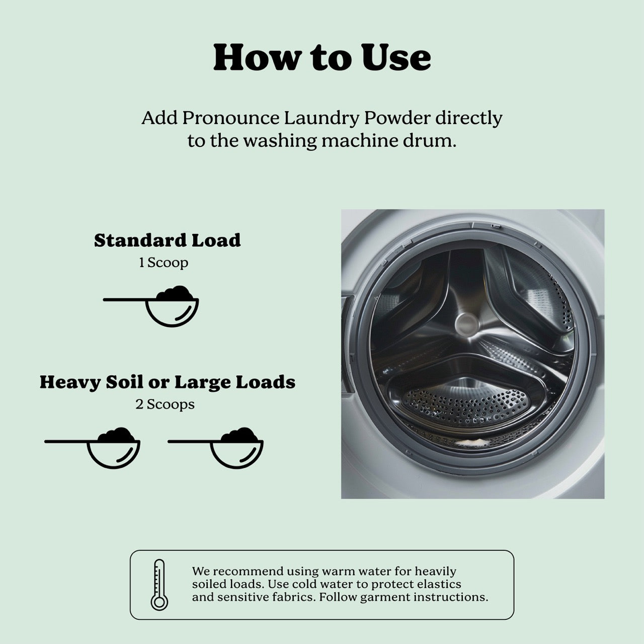 How to use peppermint powder directly to the washing machine drum